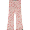Heart Flare Leggings, Pink - Leggings - 1 - thumbnail