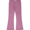 Floral Flare Leggings, Purple - Leggings - 1 - thumbnail