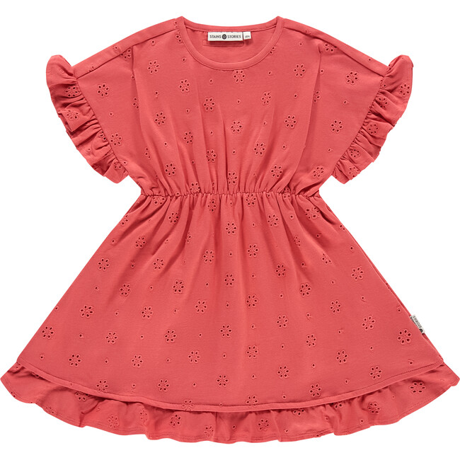 Eyelet Dress, Red