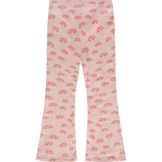 Heart Flare Leggings, Pink - Leggings - 2