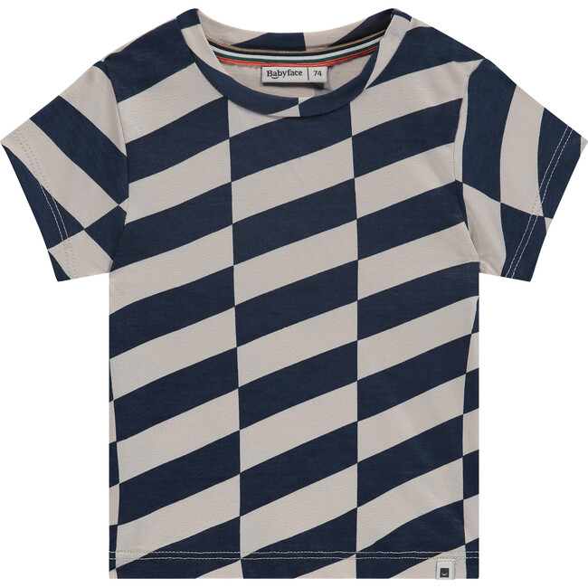 T-Shirt, Navy/Cream
