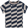 T-Shirt, Navy/Cream - T-Shirts - 1 - thumbnail