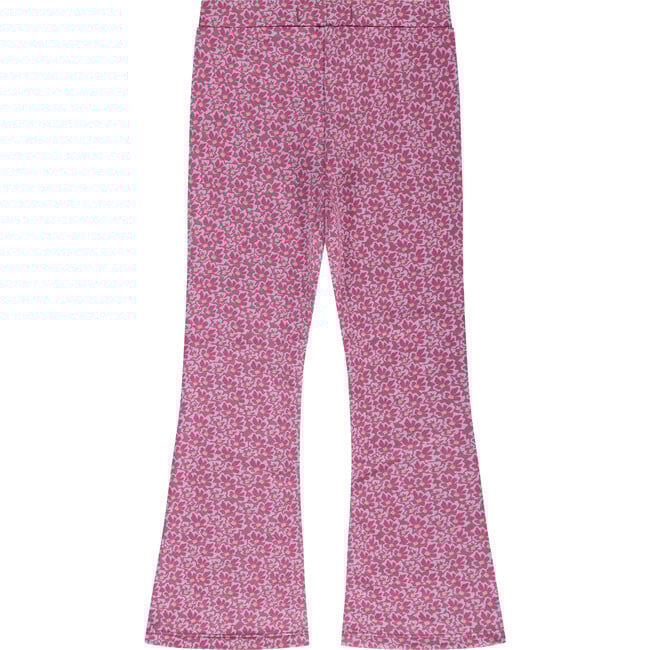 Floral Flare Leggings, Purple - Leggings - 2