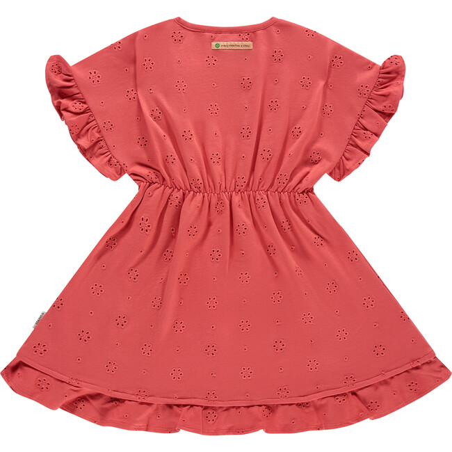 Eyelet Dress, Red - Dresses - 2