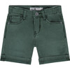 Denim Shorts, Green - Shorts - 1 - thumbnail