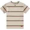 Colorblock T-Shirt, Cream - T-Shirts - 1 - thumbnail