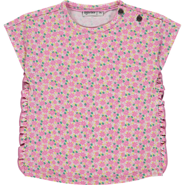 Ruffle Floral T-Shirt, Pink