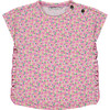 Ruffle Floral T-Shirt, Pink - T-Shirts - 1 - thumbnail
