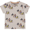 Monkey T-Shirt, Cream - T-Shirts - 1 - thumbnail