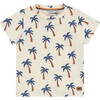 Palm Tree T-Shirt, Cream - T-Shirts - 1 - thumbnail