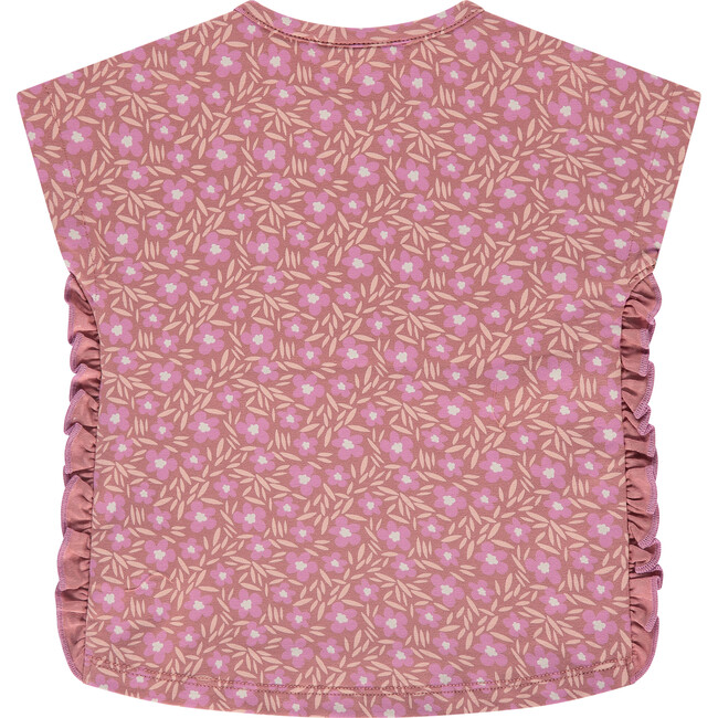 Ruffle Floral T-Shirt, Rose - T-Shirts - 2