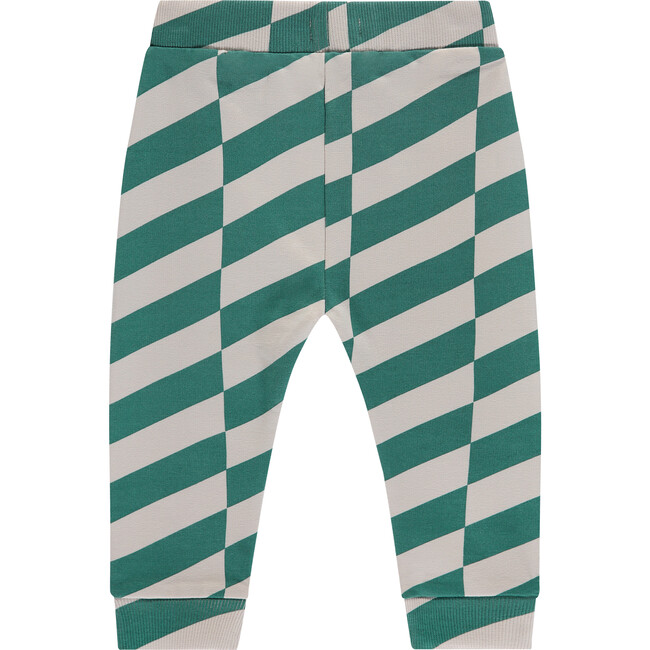 Sweatpants, Green/Cream - Sweatpants - 2