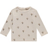 Hot Air Balloon Long Sleeve Tee, Cream - T-Shirts - 1 - thumbnail
