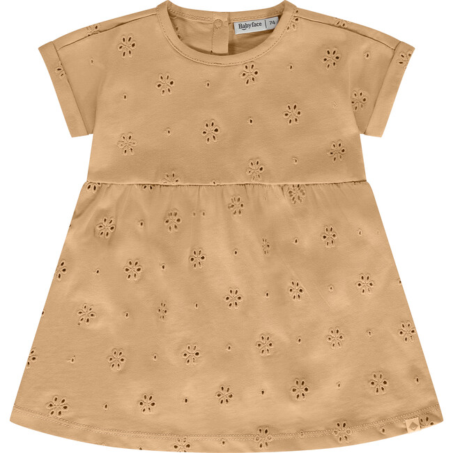 Eyelet Dress, Tan