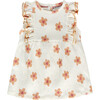 Flutter Sleeve Floral Dress, Cream - Dresses - 1 - thumbnail