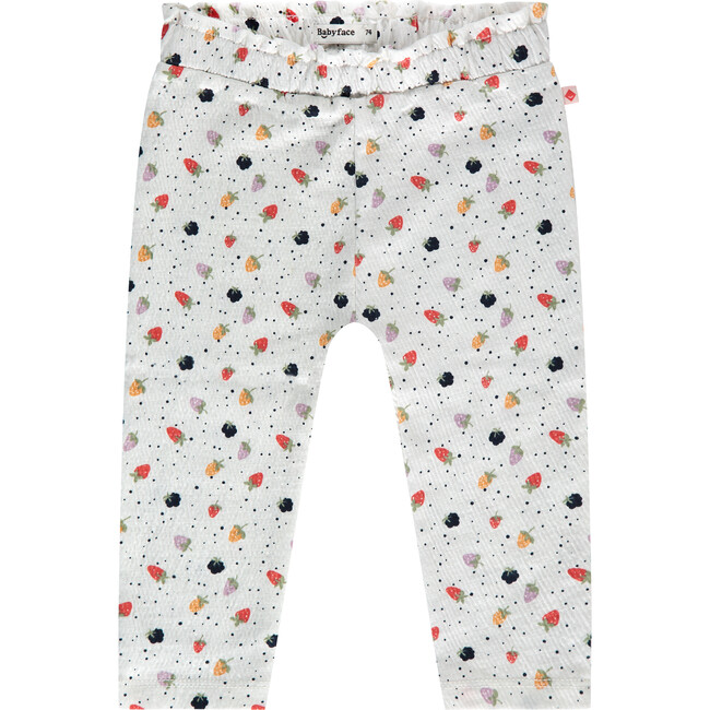 Berry Print Pants, Cream