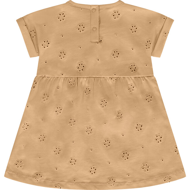 Eyelet Dress, Tan - Dresses - 2