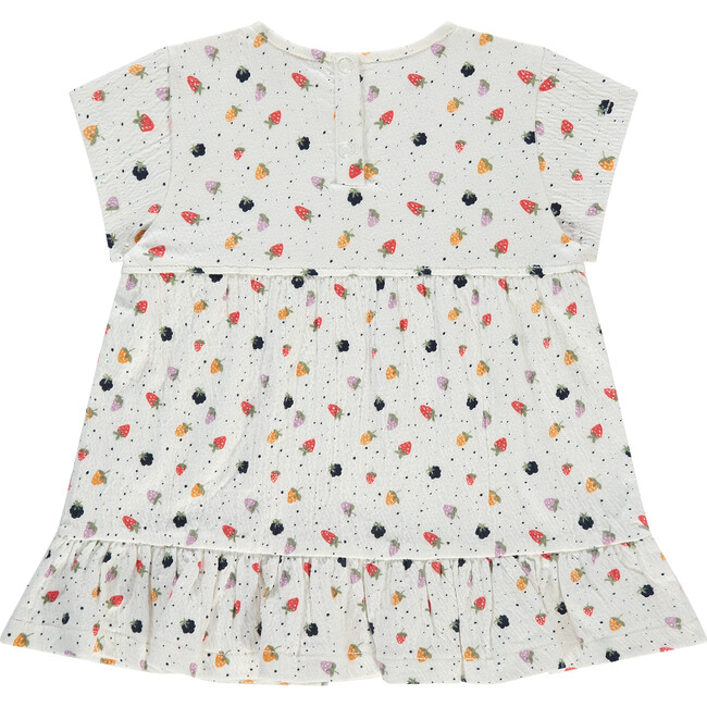Short Sleeve Tiered Dress, White - Dresses - 2