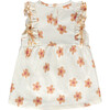 Flutter Sleeve Floral Dress, Cream - Dresses - 2