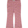 Floral Flare Leggings, Pink - Leggings - 1 - thumbnail