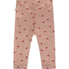 Heart Pointelle Leggings, Pink - Leggings - 2