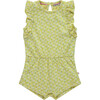 Floral Romper, Yellow - Rompers - 1 - thumbnail