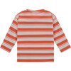 Striped Long Sleeve Tee, Orange/Cream - T-Shirts - 2