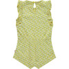 Floral Romper, Yellow - Rompers - 2
