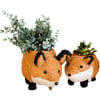 Mama and Baby Fox Planter Set - Pots - 1 - thumbnail