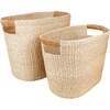 Tan Oval Baskets, Set of 2 - Storage - 1 - thumbnail