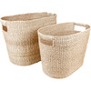 Natural Oval Baskets, Set of 2 - Storage - 1 - thumbnail