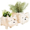 Mama and Baby Westie Planter Set - Pots - 1 - thumbnail