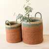 Coral Cylinder Floor Baskets, Set of 2 - Storage - 2