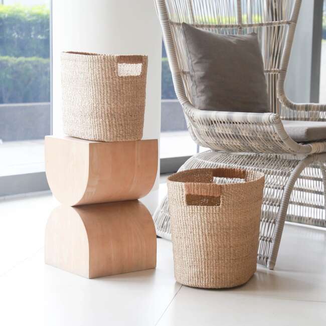 Tan Oval Baskets, Set of 2 - Storage - 3