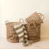 Seagrass Open Weave Cylinder Baskets, Set of 3 - Storage - 2