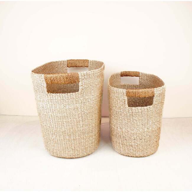 Tan Oval Baskets, Set of 2 - Storage - 4