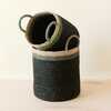 Black Cylinder Floor Baskets, Set of 2 - Storage - 4