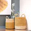 Mustard Cylinder Floor Baskets, Set of 2 - Storage - 6