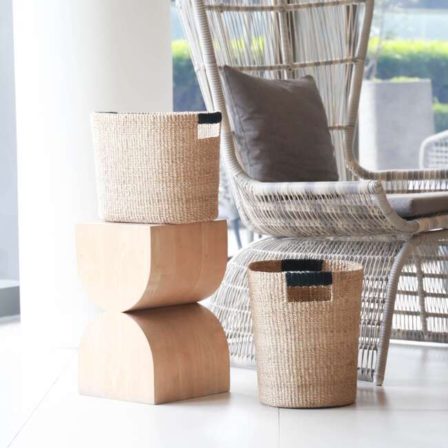 Black Oval Baskets, Set of 2 - Storage - 6