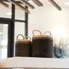 Black Cylinder Floor Baskets, Set of 2 - Storage - 5