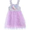 Tulle Silhouette Bow Pom Dress, Purple - Dresses - 1 - thumbnail
