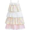 Tiered Warm Floral Dress Set, Yellow - Dresses - 1 - thumbnail