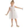 Spring Gingham Tulle Dress, Yellow - Dresses - 3