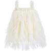 Sleeveless Ruffle Layered Dress, Ivory - Dresses - 1 - thumbnail