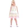 Tiered Warm Floral Dress Set, Yellow - Dresses - 3