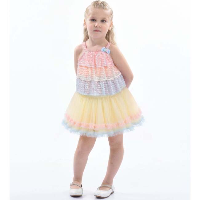 Sunset Layered Dress Set, Salmon - Dresses - 4