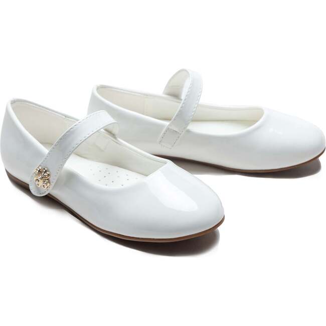 Maleia Clover Charm Flats, White