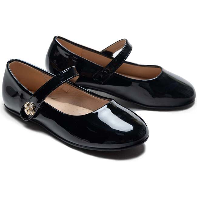 Maleia Clover Charm Flats, Black