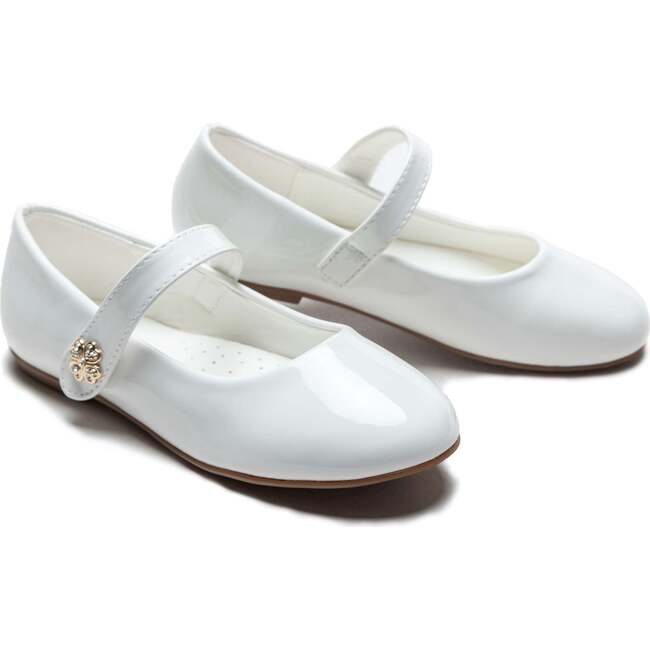 Maleia Clover Charm Flats, White - Mary Janes - 3