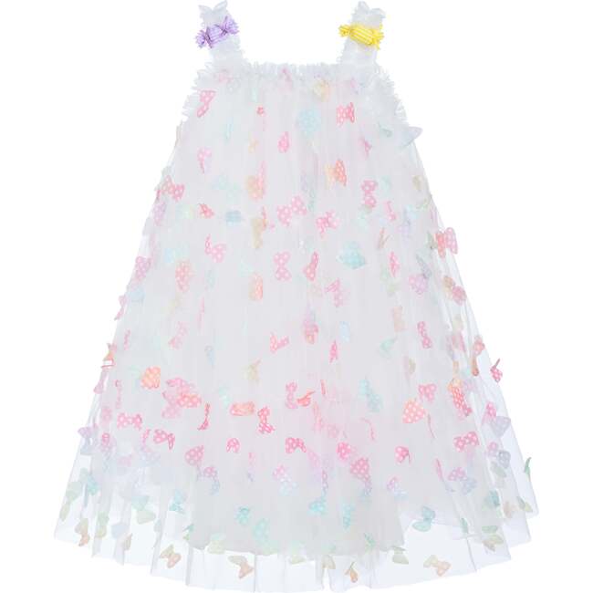 Ombre Butterfly Dress, White